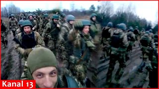 Soldiers of Ukrainian army going to battle with great enthusiasm