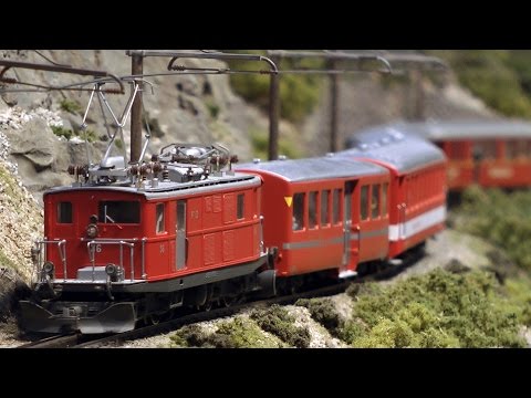 Traumhafte Modellbahn Furka Oberalp Modelleisenbahn Gletsch in H0m