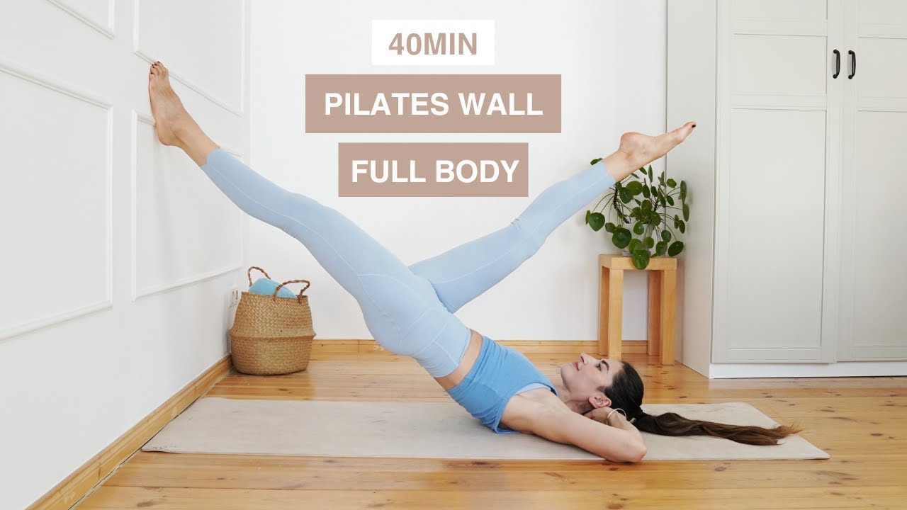 40 min WALL PILATES WORKOUT | full body | intermediate (deep core & deep pelvic floor focus) - YouTube