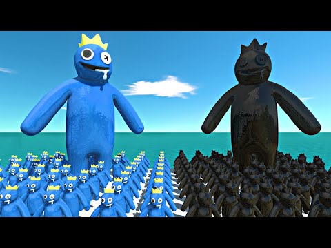 Rainbow Friends Team vs Shadow Itself - Animal Revolt Battle Simulator