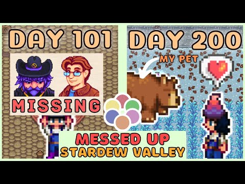 I played 200 days of MESSED UP Stardew Valley  - Archipelago Randomizer Mod [FULL 2ND YEAR]
