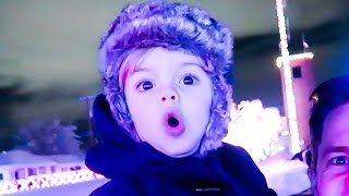 CHRISTMAS LIGHTS MAKE KID SPEECHLESS!