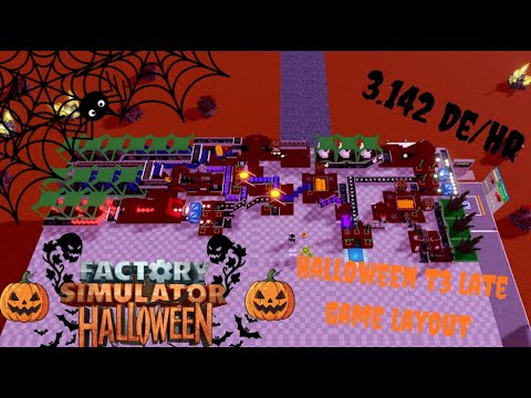 Halloween T3 Late game layout - 3.142 De/Hr | Roblox Factory Simulator