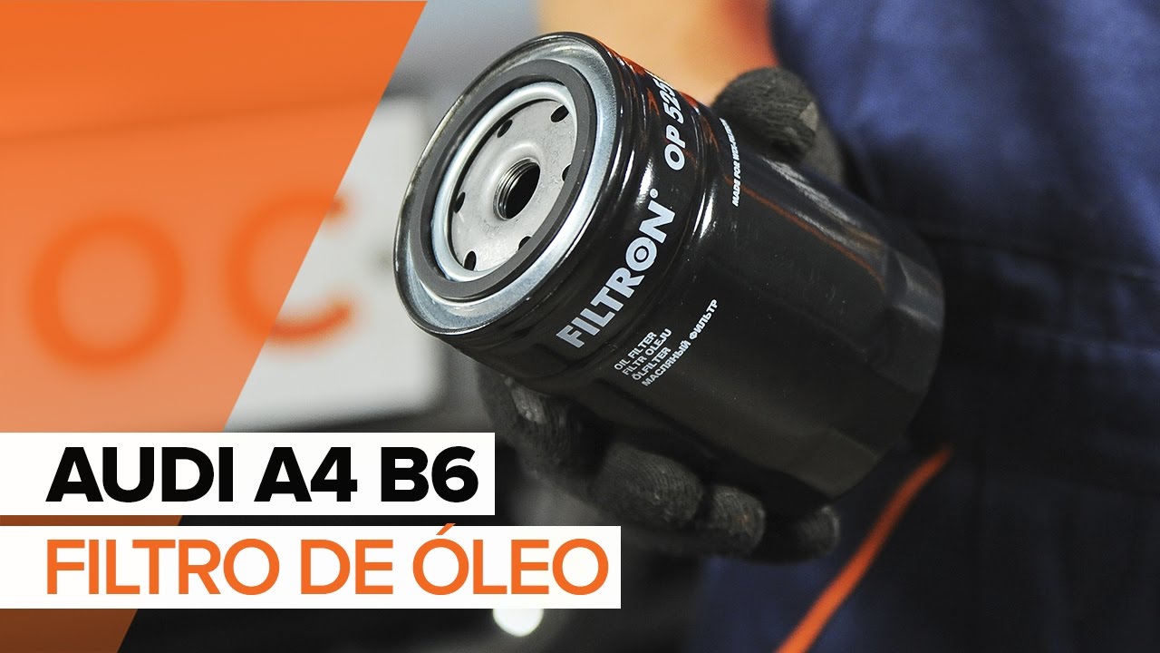 Como mudar óleo do motor e filtro em Audi A4 B6 - guia de substituição