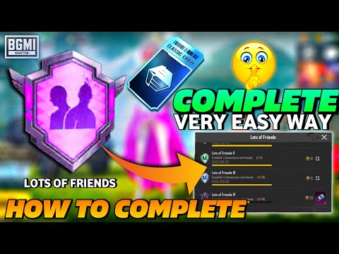 BGMI Me Lots Of Friends Achievement Kaise Kare | How To Complete Lots Of Friends Achievement