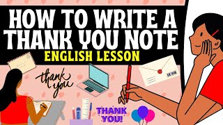 How to Write a Thank You Note  English | Simple Thank You | Email | English Writing | Job Interview