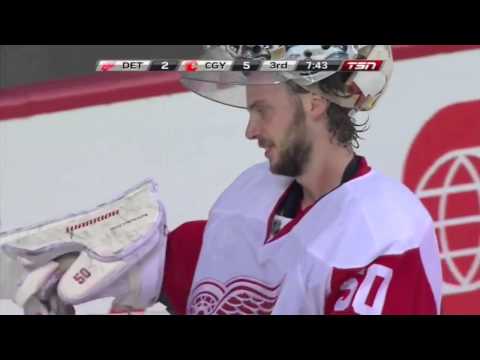 Jonas Gustavsson Toe Save on Backlund 3/14/13