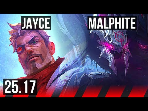 JAYCE vs MALPHITE (TOP) | Dominating | KR Master | 25.17