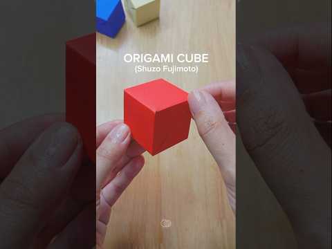 How to make a paper CUBE | Single Sheet Fujimoto cube #origami