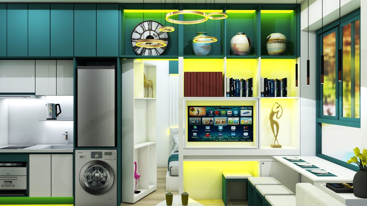 TINY APARTMENT 236sqft WITH HIDDEN ROOM | MICRO STUDIO APARTMENT 22sqm | NEVER SAY SMALL