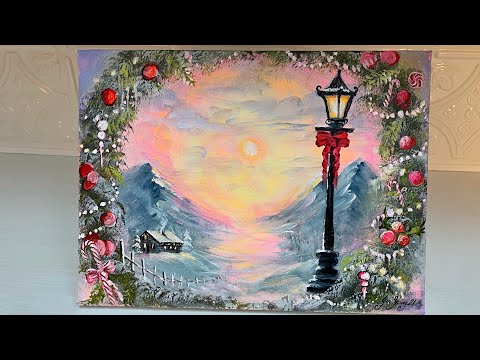 How To Paint “CHRISTMASES GONE BY” acrylic