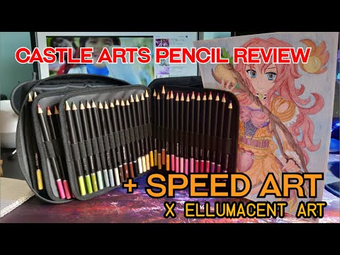Castle Arts Soft Touch Coloured Pencil #REVIEW!!!! -[ REVIEW & Speed Colour ]-
