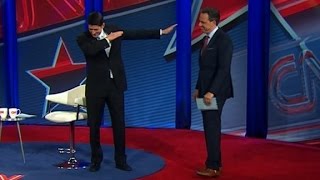 You honestly don't need much more context than that, but here it is.
At a congressional swearing-in earlier this month, a congressman's teenage son dabbed in a photo with Speaker Ryan. He had no idea what was going on and asked the boy if he was sneezing.
On Thursday night, at a CNN town hall, Paul Ryan defended his record on knowing what a dab is. By dabbing.