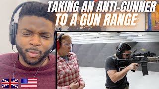 Brit Reacts To TAKING AN ANTI-GUNNER TO A GUN RANGE!