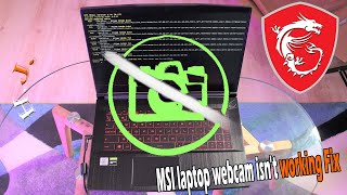MSI gaming laptop webcam isn