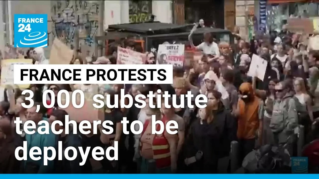 Video: France deploys 3,000 substitute teachers to crisis-hit schools amid student protests