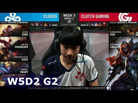 C9 vs CG | Week 5 Day 2 S9 LCS Summer 2019 | Cloud 9 vs Clutch Gaming W5D2