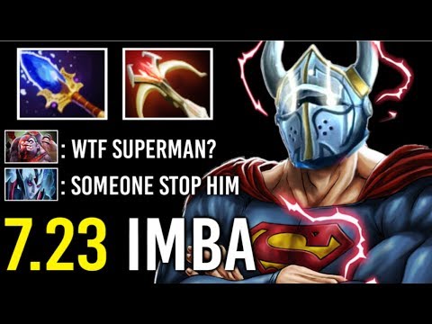 SUPERMAN IS HERE New Imba Scepter 7.23 Sven Flying Stun Instant Delete Enemy Crazy Gameplay Dota 2