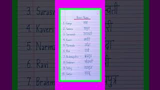 10 Rivers Name in English and Hindi | Rivers Name | Nadiyon Ke Naam | 10 Rivers Name