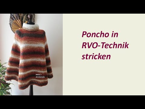 Ragmela 60 - Poncho, seamlessly knitted in one piece using the RVO technique