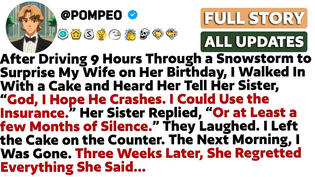 After Driving 9 Hours Through a Snowstorm to Surprise My Wife on Her Birthday, I Walked In With a...