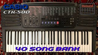 Video thumbnail for Casio CTK-500 (1992) - 40 Song Bank by EB The Original Master