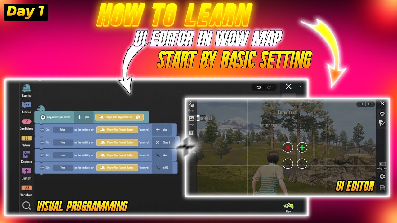 How to Learn UI Editor in WOW Map | UI Editor + Visual Programming | LEGEND OP