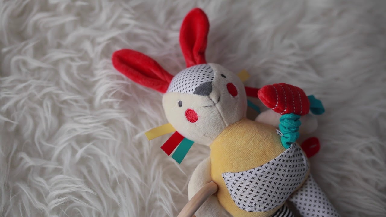 Petit Collage Hrkálka ružový zajačik active