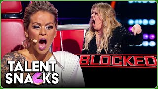 Download lagu Coaches getting BRUTALLY BLOCKED in the Blind Auditions of The Voice mp3