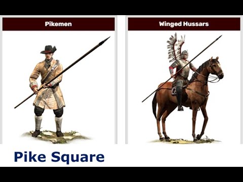 Empire: Total War 1vs1: Winged Hussars vs Pikemen (Pike Square)