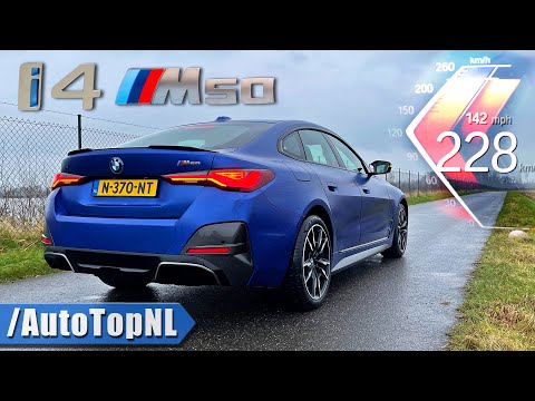 BMW i4 M50 544HP | 0-100 1/4 Mile 100-200 & TOP SPEED POV on AUTOBAHN by AutoTopNL