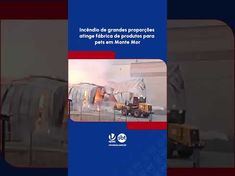 Incêndio atinge fábrica de produtos para pets em Monte Mor
