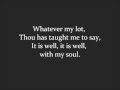 It Is Well With My Soul