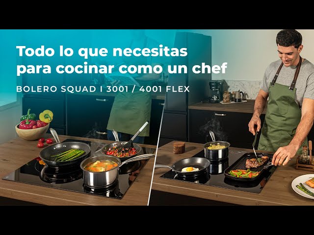 Placa de Inducción Cecotec Bolero Squad I 3001 3 Zonas 6600W Touch Slider Booster video