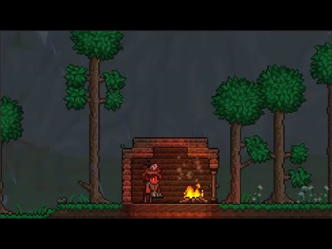 Terraria Relaxing Music + Rain Sounds (Looped) - Chill Video Game Ambience for Study, Work & Sleep