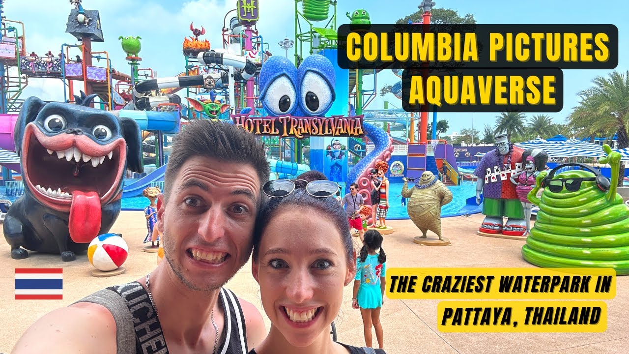 Join the thrill-seeking tourists as they delve into the wonders of Columbia Pictures Aquaverse in this captivating video.