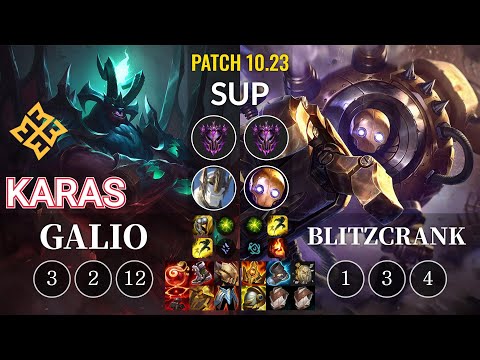 EM Karas Galio vs Blitzcrank Sup - KR Patch 10.23
