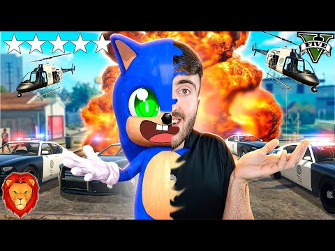 GTA 5 pero SOY BEBE SONIC LA PELICULA 😂 ME TRANSFORMO EN BEBE SONIC 😱 EN GTA MODS LEON PICARON