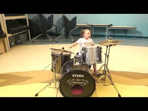 Dominika Lozan - Bon Jovi "It's My Life" - Drum Cover - K Grade (5 years old) (FMS)