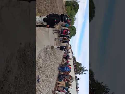 Migrantes de Centroamérica varados en Cañitas, Zacatecas.