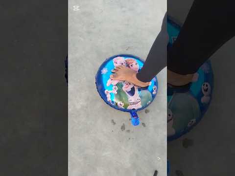 Blasting Elsa Frozen Balloon Filled with Colorful Water! 💥🌈 | Satisfying Water Balloon Pop