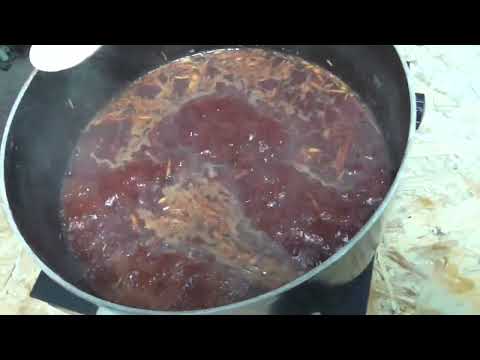 Holz beizen nach alten Rezepten, die violette Beize