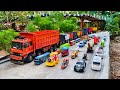 WADIDAU Long Tronton Truck Unloads Toy Cars Cement Mixer Trucks Mixer Trucks Ambulances