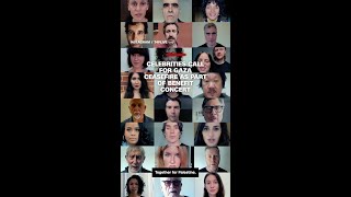Celebrities call for Gaza ceasefire as part of benefit concert