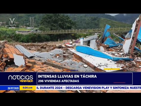 Balance de lluvias en Táchira: 296 casas colapsadas y más del 80% de los municipios con afectaciones