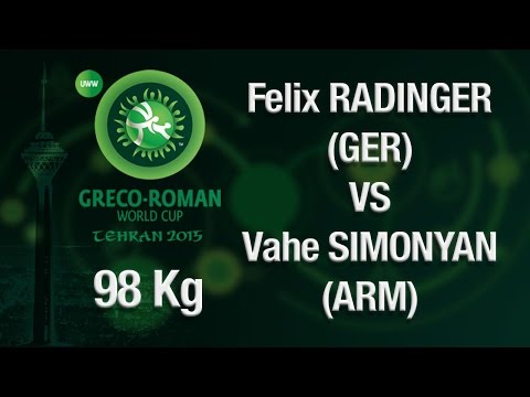 7th-8th : 98 kg - F. RADINGER (GER) vs V. SIMONYAN (ARM) - Tehran 2015