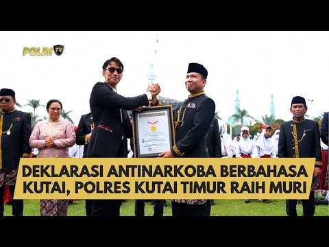 DEKLARASI ANTINARKOBA BERBAHASA KUTAI, POLRES KUTAI TIMUR RAIH MURI