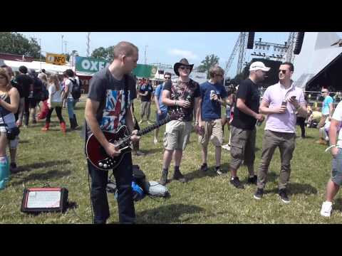 Glastonbury 2013 Jagger-Off - Dan Thomas guitar - Start Me Up/Brown Sugar/Dancing in the Street