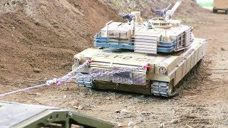 RC ABRAMS TANK RESCUE! Cool RC action! Amazing rc tanks! Strong Morooka T800