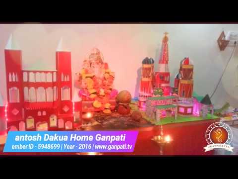 Santosh Dakua Home Ganpati Decoration Video
